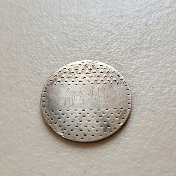 Old Silver Coin Love Token - Initials - Picture 1 of 4